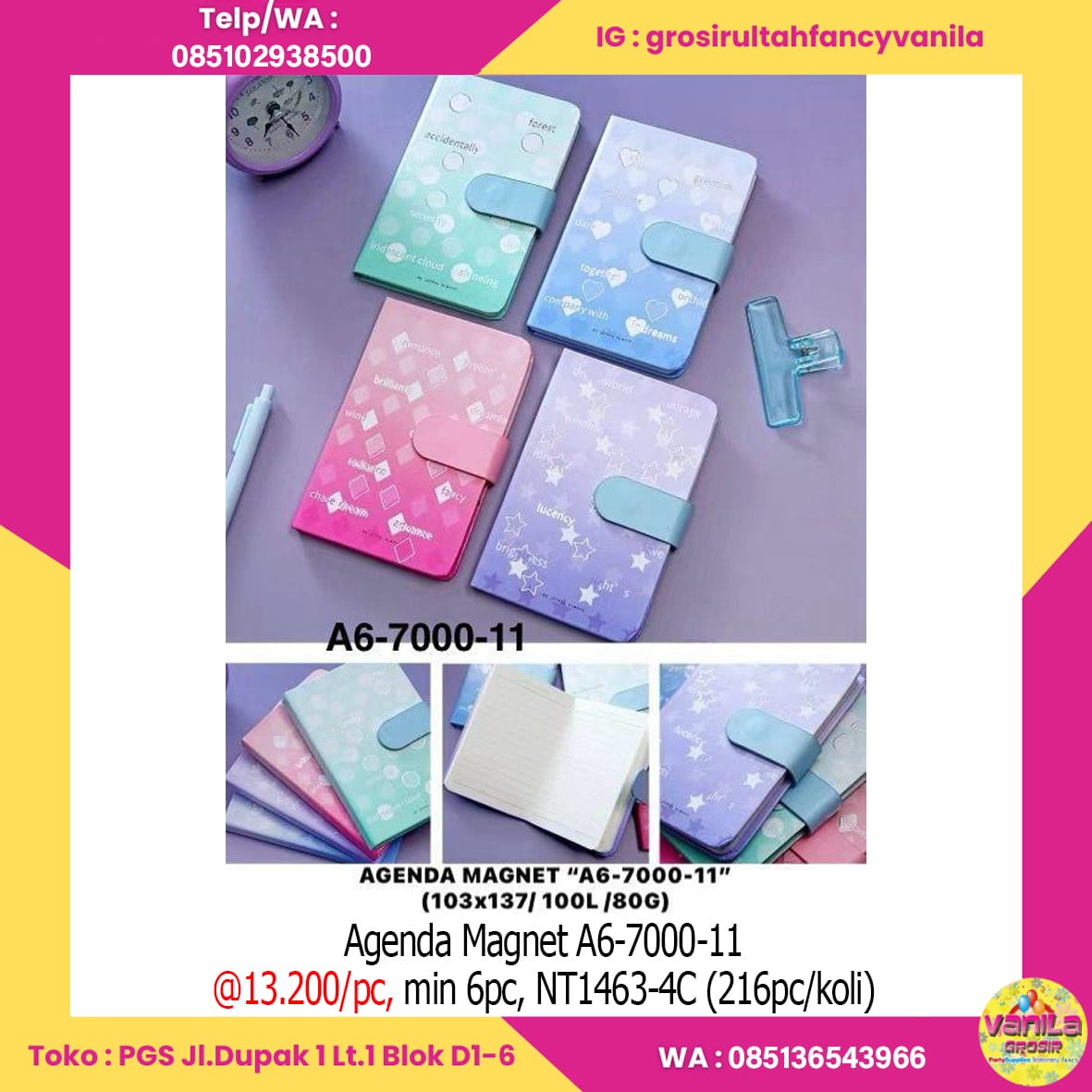 Agenda Magnet A6-7000-11