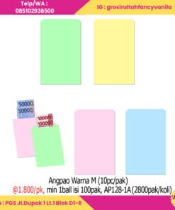 Amplop Warna Uk M, amplop polos warna, angpao serbaguna, amplop undangan