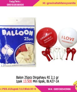 Balon 25pcs Dirgahayu RI 2,1gr