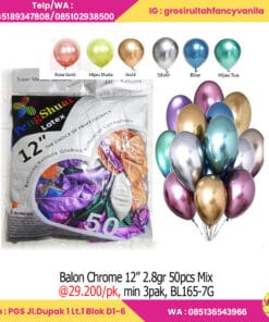 Balon Chrome 12” 2,8gr 50pcs Mix