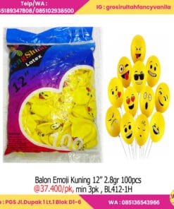 Balon Emoji Kuning 12” 2,8gr 100pcs