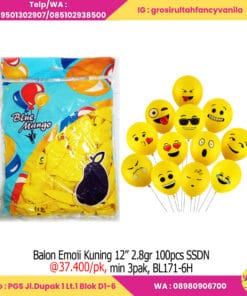Balon Emoji Kuning 12” 2,8gr 100pcs