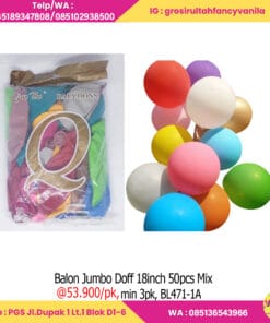 Balon Jumbo Doff 18inch 50pcs Mix