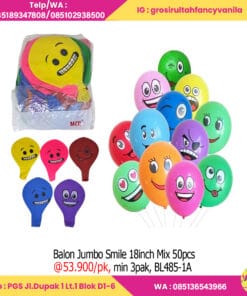 Balon Jumbo Smile 18inch Mix 50pcs