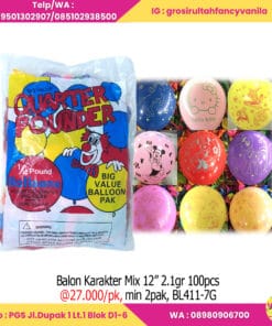 Balon Karakter Mix 12” 2,1gr 100pcs