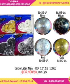 Balon Latex New HBD (100pc pak)