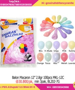 Balon Macaron 12” 2,8gr 100pcs MKL-12C