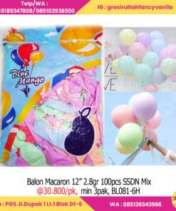 Balon Macaron 12” 2,8gr 100pcs SSDN Mix