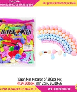 Balon Mini Macaron 5” 200pcs Mix