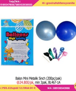 Balon Mini Metalik 5inch (200pc pak)