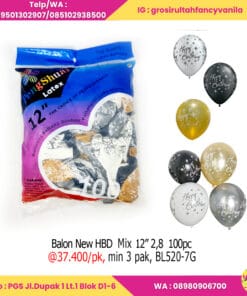 Balon New HBD Mix 12” 2,8gr 100pcs