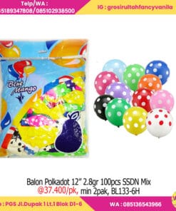 Balon Polkadot 12” 2,8gr 100pcs SSDN Mix