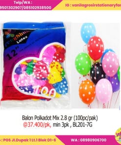 Balon Polkadot Mix 1pak 100pcs