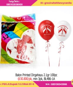 Balon Printed Dirgahayu 2.1gr 100pc