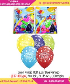 Balon Printed HBD 12” 2,8gr 100pcs