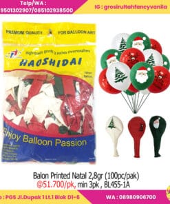 Balon Printed Natal 2,8gr (100pc pak)