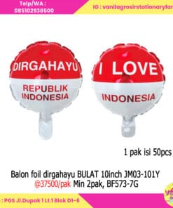 Balon foil dirgahayu BULAT 10inch