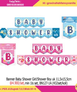 Banner Baby Shower Girl Shower Boy uk 11,5x15,5cm