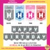 Banner HBD Garis uk 11,5x15,5cm