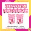 Banner Happy Wedding uk 11,5x15,5cm