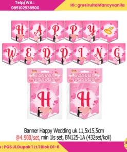 Banner Happy Wedding uk 11,5x15,5cm