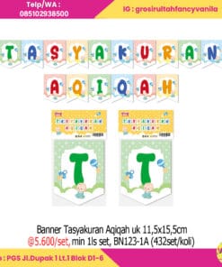 Banner Tasyakuran Aqiqah uk 11,5x15,5cm
