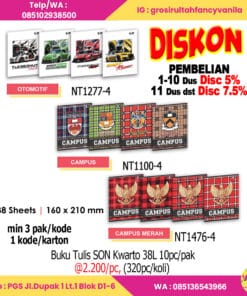 Buku Tulis SON Kwarto 38L