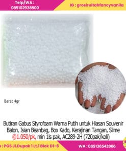 Butiran Gabus Styrofoam Warna Putih untuk Hiasan Souvenir