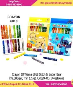 Crayon 18 Warna Stitch n Butter Bear