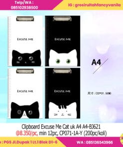 Clipboard Excuse Me Cat uk A4
