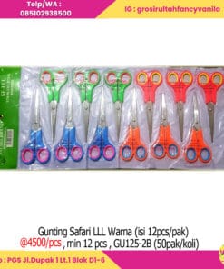 Gunting Safari LLL Warna (isi 12pcs pak) 4300 GU125-2B