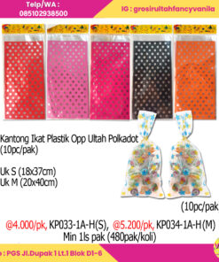 Kantong Ikat Plastik Opp Ultah Polkadot