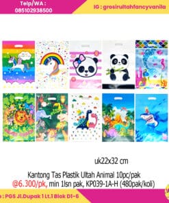 Kantong Tas Plastik Ultah Animal