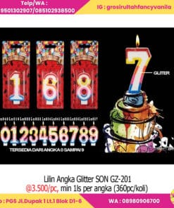 Lilin Angka Glitter SON GZ-201