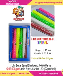 Lilin Besar Spiral Shintoeng JM6 6pc/pak
