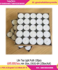 Lilin Tea Light Putih 100pcs