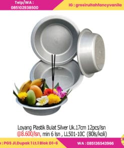 Loyang Plastik Bulat Silver Uk.17cm
