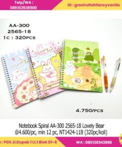 Notebook Spiral AA-300 2565-18 Lovely Bear