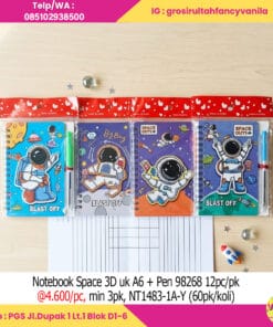Notebook Space 3D uk A6 + Pen 98268 12pc/pk