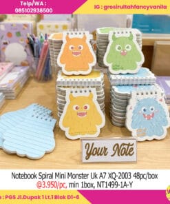 Notebook Spiral Mini Monster Uk A7 48pc/box