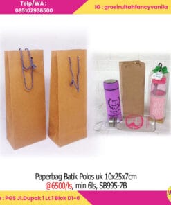 Paperbag Batik Polos uk 10x25x7cm