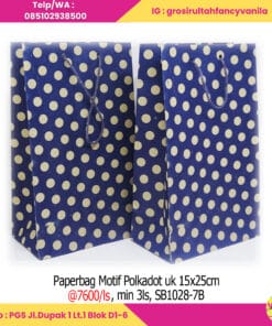 Paperbag Motif Polkadot uk 15x25cm