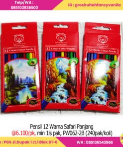 Pensil 12 Warna Safari Panjang