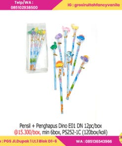 Pensil + Penghapus Dino isi 12pc/box