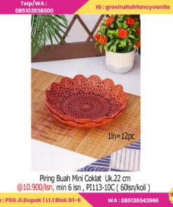 Piring Buah Mini Coklat  Uk.22 cm