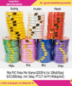 Pita PVC Polos Mix Warna isi 10Roll/Slop