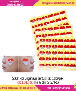 Stiker Pipi Dirgahayu Bentuk Hati