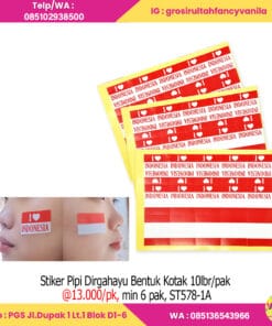 Stiker Pipi Dirgahayu Bentuk Kotak
