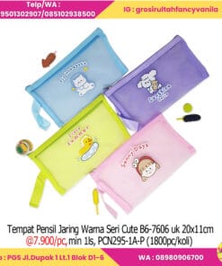 Tempat Pensil Jaring Warna Seri Cute B6-7606 uk 20x11cm