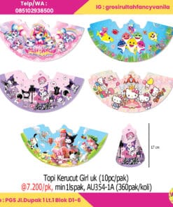 Topi Kerucut Girl uk 18x15cm (10pc pak)